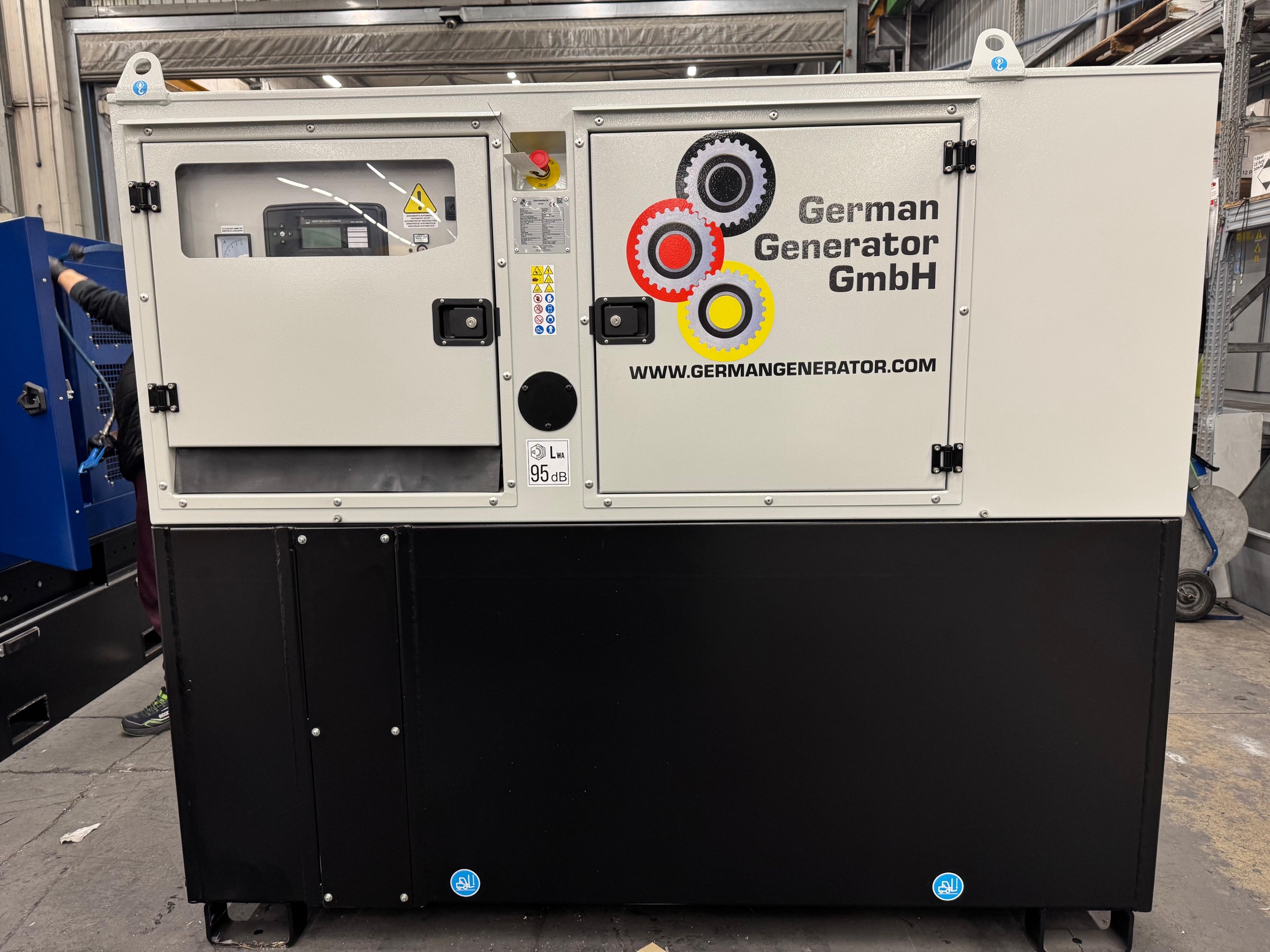 10 × soundproofed generator sets for telecommunications 20–30 kVA with Deutz diesel engines and Stamford alternators