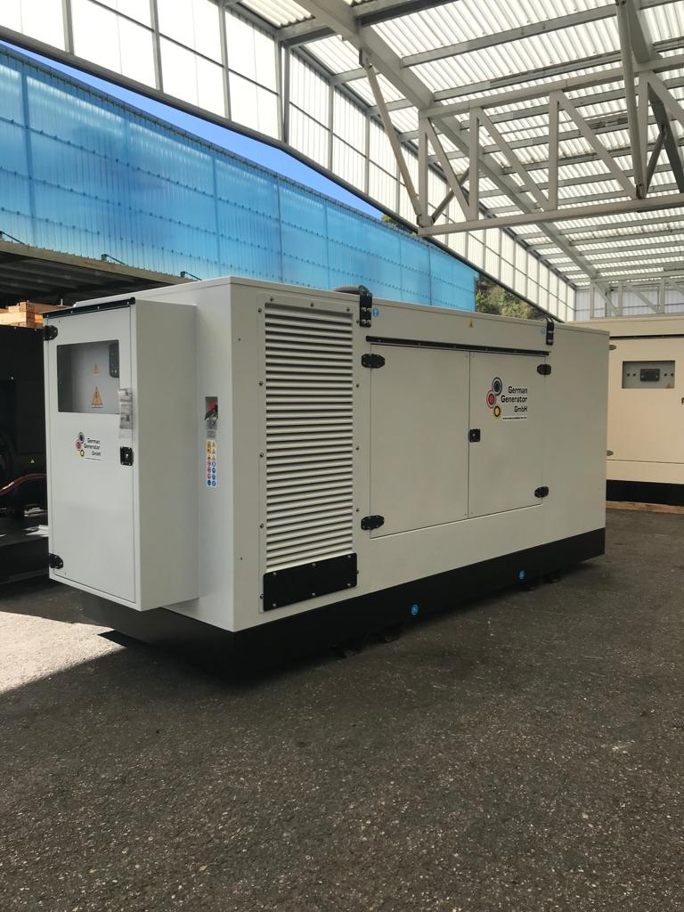 2 × soundproofed natural gas generator sets 450 kVA with SCANIA engine and Stamford alternator